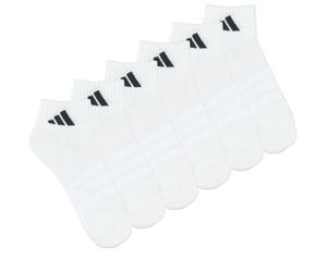 adidas Calzini Cushioned Essentials Ankle Socks 6 Pair Pack in Bianco L