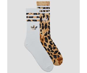 adidas Calzini Leopard Crew Socks 2 Pairs in Marrone XS