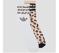 adidas Calzini Leopard Crew Socks 2 Pairs in Multicolore S