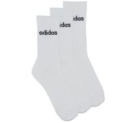adidas Calzini Linear Crew Cushioned Socks 3 Pairs in Bianco L