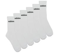 adidas Calzini Linear Crew Socks Cushioned Socks 6 Pair Pack in Bianco L