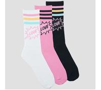 adidas Calzini LOVE UNITES CREW SOCKS 3 PAIRS in Multicolore XS