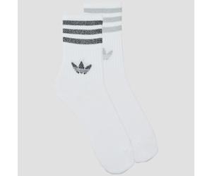 adidas Calzini Mid-Cut Glitter Crew Socks 2 Pairs in Bianco L