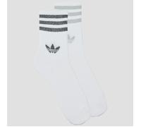 adidas Calzini Mid-Cut Glitter Crew Socks 2 Pairs in Bianco S