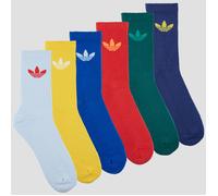 adidas Calzini Trefoil Cushion Crew Socks 6 Pairs in Multicolore L
