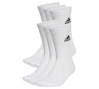 adidas Training - Confezione da 6 paia di calzini sportivi imbottiti bianchi e neri-Bianco 37 1/3-38 2/3