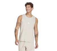 adidas Canotta da uomo Essentials in jersey con logo piccolo, Wonder Alumina/Bianco, S