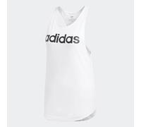 adidas Essentials Linear Loose Tank, Canotta Donna, Bianco (White/Black), XS 36-38