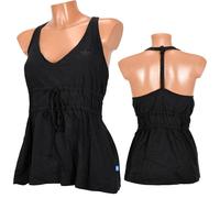 Adidas Canottiera Babydoll Tunica Party Donna Nero Regular Cotone 100%