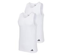 adidas Herren Unterwäsche Tank Top (2pk) -Active Flex Cotton Ergonomic Canottiera, White_4am006, M Uomo