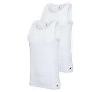 adidas Herren Unterwäsche Tank Top (2pk) -Active Flex Cotton Canottiera, White_4am018, L Uomo