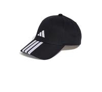 Adidas Cappello Berretto Nero Bianco Unisex Cotone 3 stripes baseball new logo