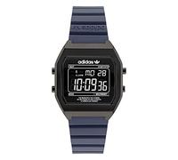adidas Cassa in acciaio inossidabile canna di fucile digitale cinturino in resina blu navy nero AOST22077, nero/blu marino., misura unica, Moderno