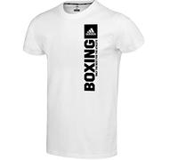 Adidas Community Vertical T-Shirt Boxing, WhiteBlack, L Unisex-Bambini