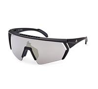 Adidas Sport Uomo SP0063 CMPT AERO 02G Occhiali da sole Iniettato Nero-opaco Marrone Maschera Normale Specchiato