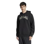 adidas Codes Camouflage Linear Graphic Hoodie Felpa con Cappuccio, Nero, L Uomo
