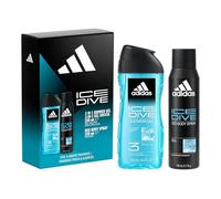 adidas, Cofanetto Regalo Ice Dive, Deodorante Spray per il corpo 150ml e Docciaschiuma 3 in 1 250ml