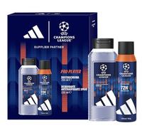 adidas, Cofanetto Regalo UEFA Champions League Pro Player, Deodorante Antitraspirante Spray per il corpo 150ml e Docciaschiuma 250ml