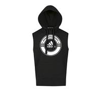 adidas Combat Sports Line, Felpa con Cappuccio Uomo, Schwarz/Weiß, S
