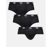 adidas - Comfort Flex Cotton - Confezione da 3 slip in cotone neri-Nero M