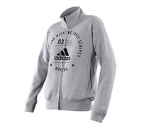 adidas Community Line, Chiusura Lampo. Unisex-Adulto, Grigio/Nero, XXL