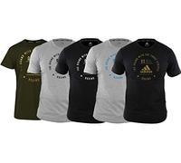 adidas Community Line, T-Shirt Unisex-Adulto, Verde/Oro, S
