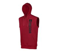 Adidas Community Vertical Hoody Sleeveless Boxing Felpa con Cappuccio da Uomo, Senza Maniche, Rosso/Nero, XXL, Rosso/Nero, XXL