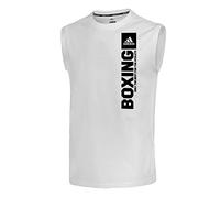 adidas Community Vertical T-Shirt Sleeveless, Bianco/Nero, XL Uomo
