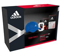 Adidas - Confezione Regalo Team Force: Profumo Uomo 50 ml, Dopobarba 100 ml e Cappello Baseball Blu