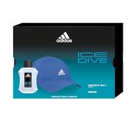 Adidas, Confezione Regalo Uomo Ice Dive Eau de Toilette 100 ml + Cappello Baseball Blu