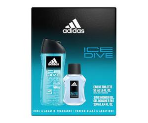 Adidas, Confezione Regalo Uomo Ice Dive Eau de Toilette 50 ml + Gel Doccia 250 ml