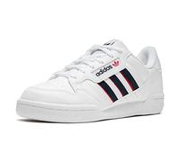 Adidas Continental 80 Stripes J, Scarpe da Ginnastica Unisex - Bambini e Ragazzi, White/Collegiate Navy/Vivid Red, 38 2/3 EU