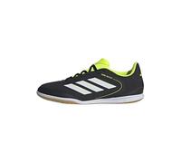 adidas Copa Court Club Indoor Football Boots, Scarpe da Calcio Unisex-Adulto, Core Black/Ftwr White/Lucid Lemon, 47 1/3 EU
