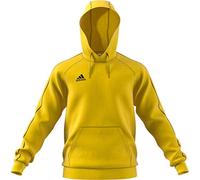Adidas Core 18, Felpa con Cappuccio, M, Giallo