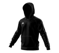 Adidas Core 18 K, Felpa con Cappuccio Unisex-Adulto, Nero (Black/White), 128 (7-8 Anni)