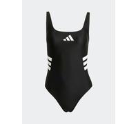 adidas Costume da bagno adidas 3 A righe con stampa a U sulla schiena 36 Nero