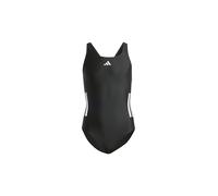 adidas 3-STRIPES C-BACK SWIMSUIT KIDS, Costume intero Bambina, Black/White,