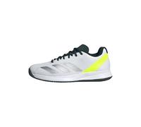 adidas Courtflash Speed 2 Mens Tennis Shoes, Scarpe Uomo, Cloud White/Silver Metallic/Lucid Lemon, 43 1/3 EU