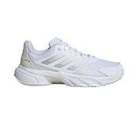 adidas Donna Courtjam Control 3 Womens Clay Tennis Shoes, Cloud White/Silver Metallic/Grey One, 42 2/3 EU