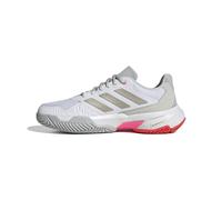 adidas Courtjam Control 3 Tennis Shoes, Scarpe Donna, Cloud White/Iron Metallic/Lucid Red, 36 2/3 EU