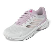 adidas Courtjam Control 3 Tennis Shoes, Scarpe Donna, Cloud White/Silver Metallic/Lucid Pink, 36 EU