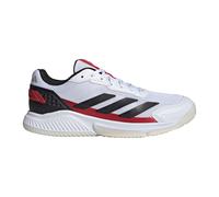 adidas Courtquick Mens Padel Shoes, Scarpe Uomo, Cloud White/Core Black/Lucid Red, 36 EU