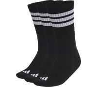 CALZINI SPORTIVI AMMORTIZZATI 3 Strisce CONFEZIONE DA 3 PAIA CREW Black / White / White 34-36