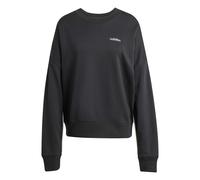 adidas Femme Seasonal Essentials Colorpop Sweatshirt with Embroidered Graphic, Black/off White, XS