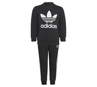 adidas Crew Set, Tuta da Ginnastica Unisex-Bambini, Black/White, 6-7A