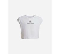 Adidas Crop Street Jam Jr - T-shirt - Bianco 7-8ANNI