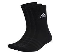 adidas Cushioned Crew Socks 3 Pairs, Calze Medie Unisex-Bambini, Black/White, 4-5 Anni