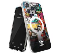 adidas Custodia progettata per iPhone 14 Pro Max | Protezione antiurto contro le cadute | Ricarica wireless e compatibile MagSafe | Custodia trasparente da 6,7 pollici con design a tema originale |
