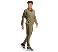 adidas Uomo Sportswear Basic 3 Stripes Tricot Tracksuit, Tuta da Allenamento, Verde (Olive Strata), L