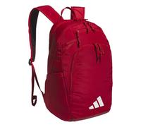 adidas Defender 5 Team Sports Backpack (33L) Durable Large Athletic Gym Laptop Travel Bag, Power Red/White, One Size